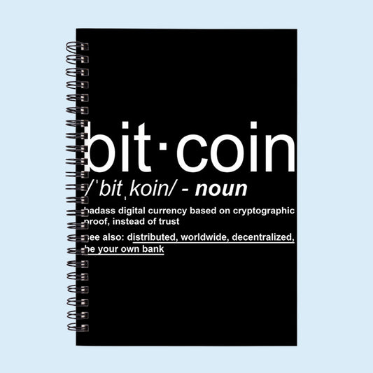 Bitcoin Notebook - 140-Page A5 Spiral for Crypto Journaling, School, Office